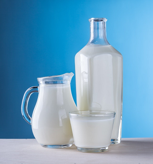 milk in glass